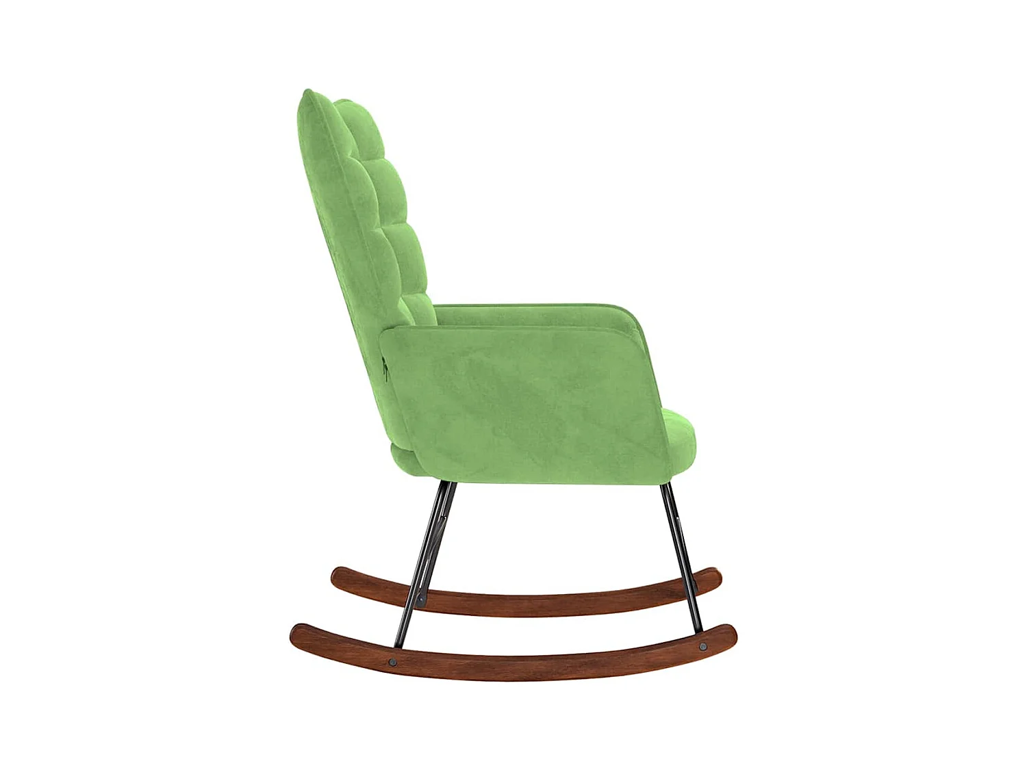 Chaise à bascule Vert clair Velours