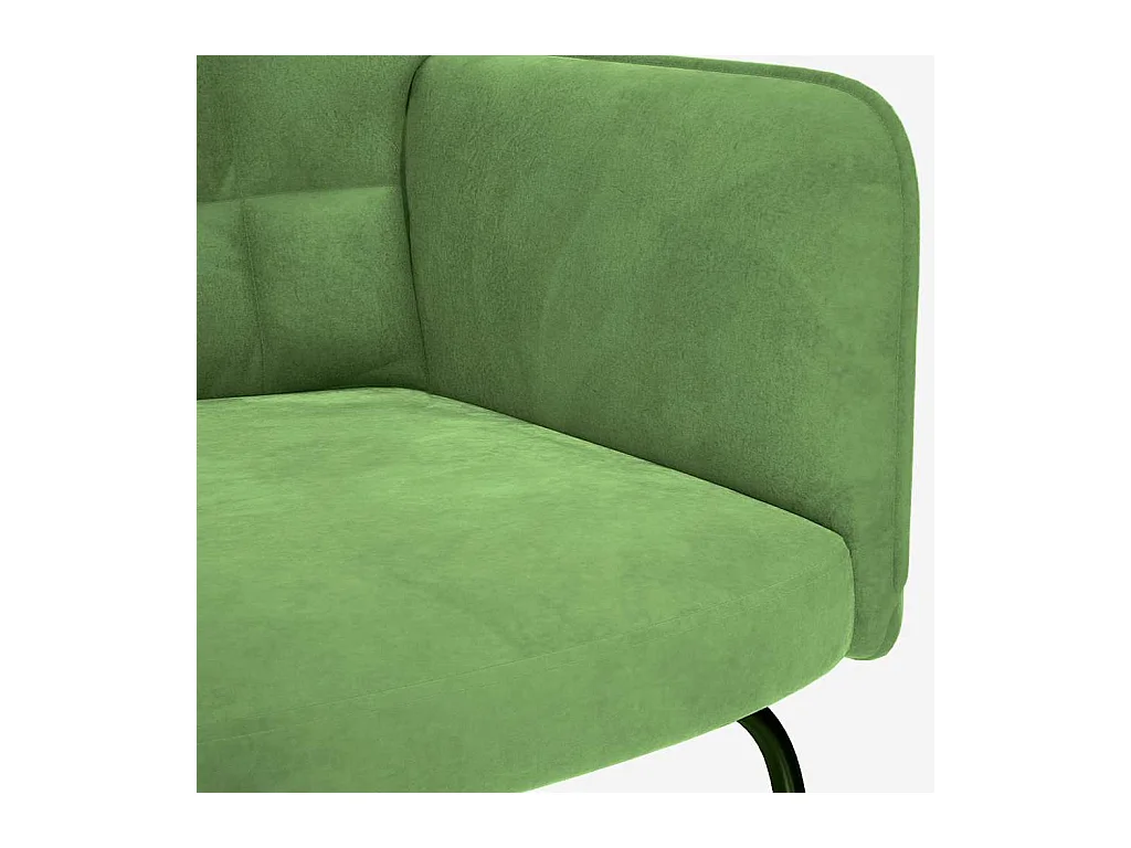 Chaise à bascule Vert clair Velours