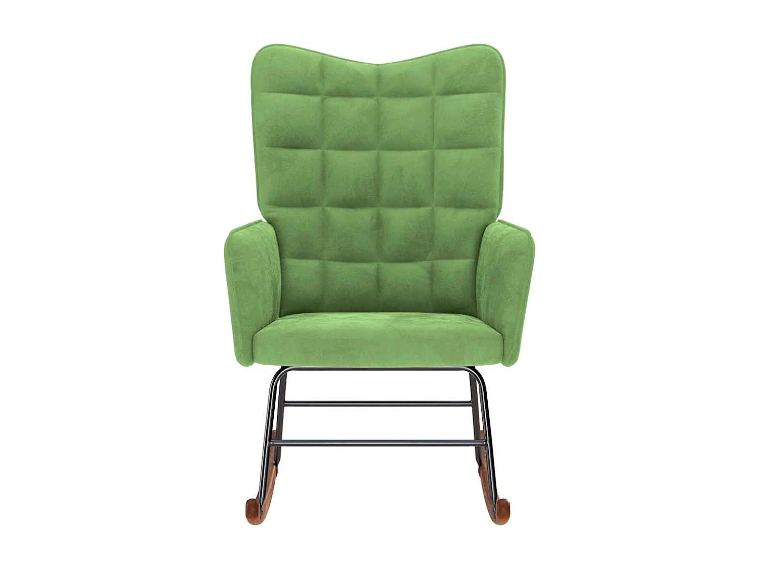 Chaise à bascule Vert clair Velours