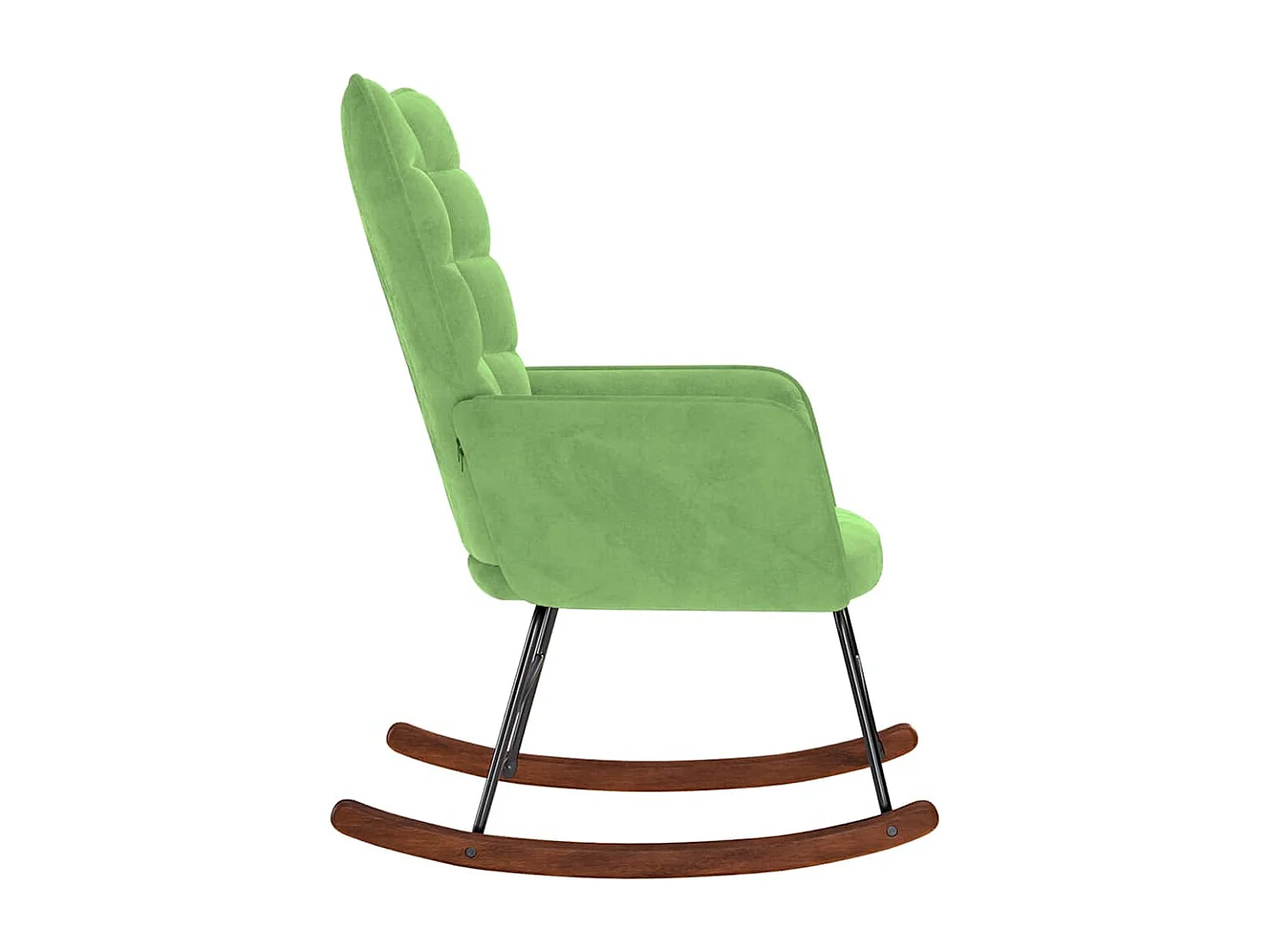 Chaise à bascule Vert clair Velours