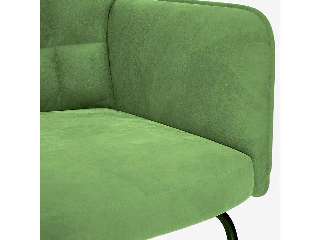 Chaise à bascule Vert clair Velours