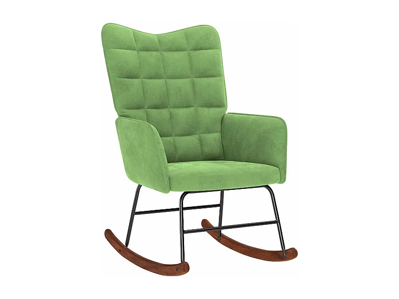 Mecedora de terciopelo verde claro