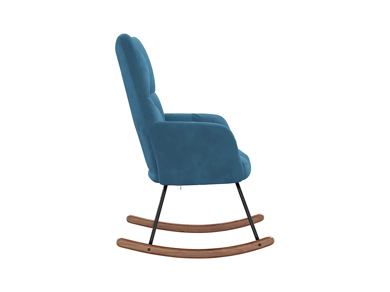 Blauer Schaukelstuhl aus Samt
