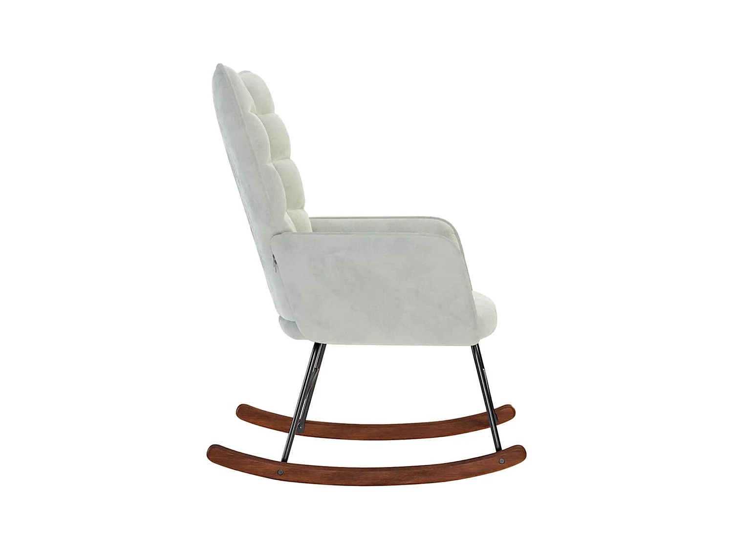 Mecedora Terciopelo Gris Claro