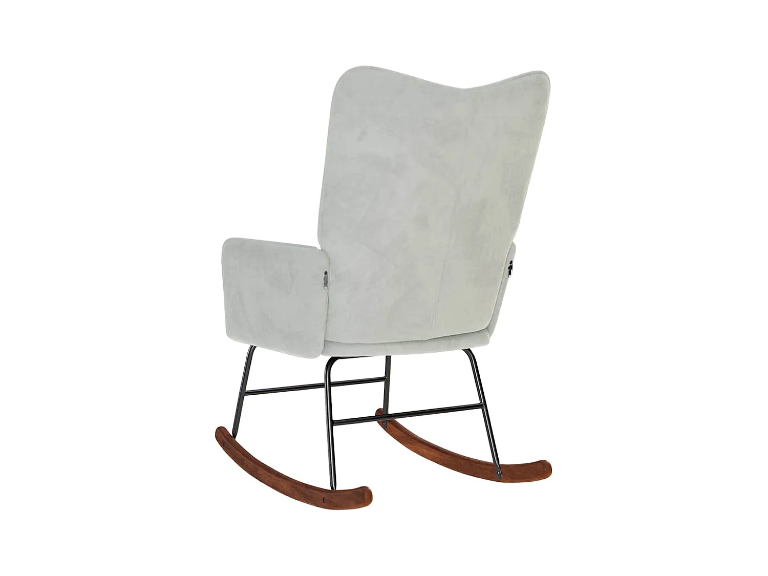Mecedora Terciopelo Gris Claro