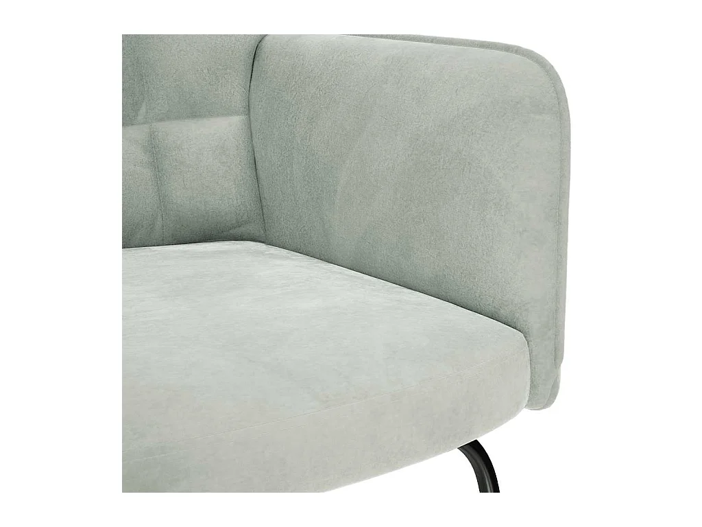 Mecedora Terciopelo Gris Claro