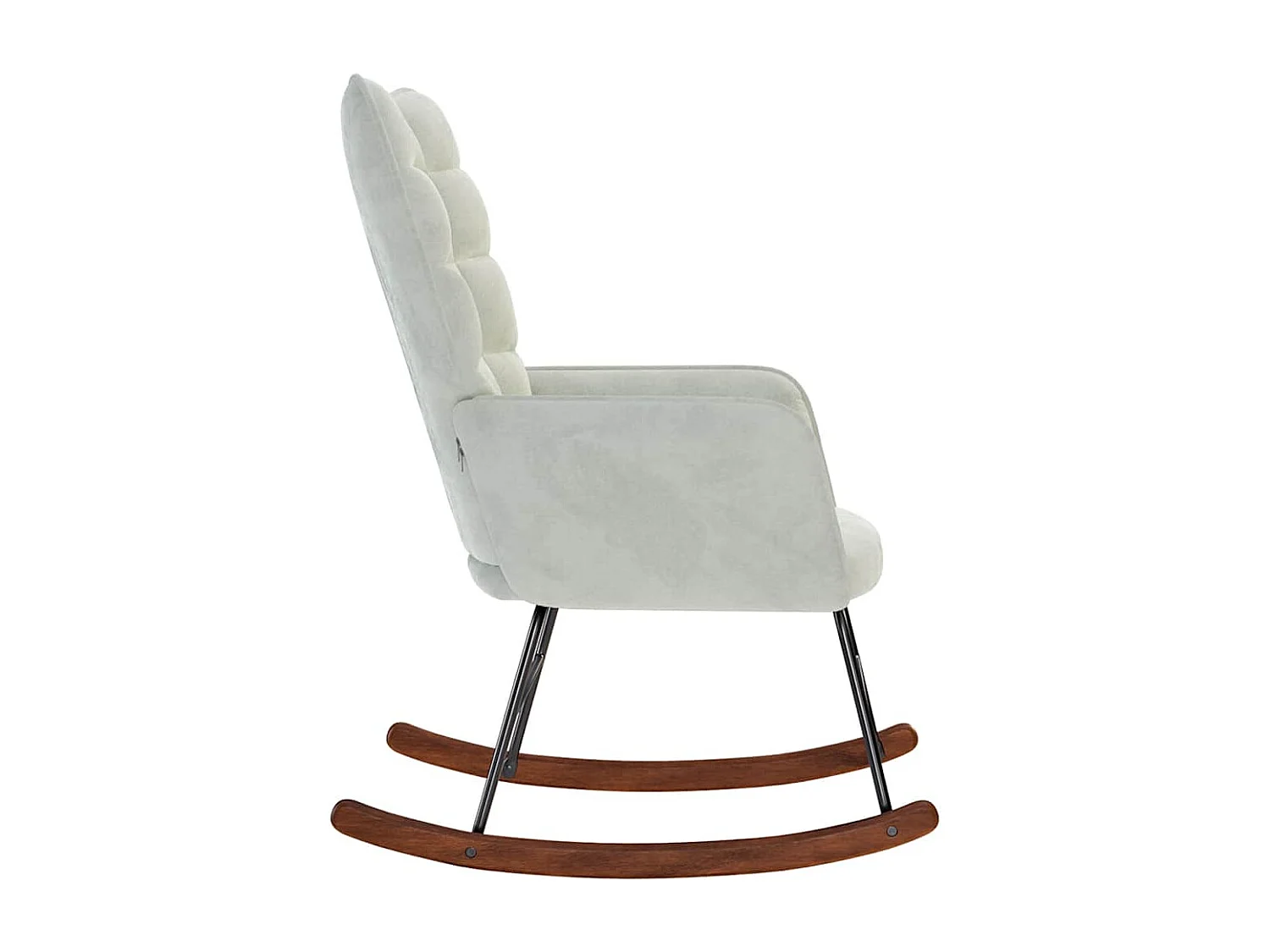 Mecedora Terciopelo Gris Claro