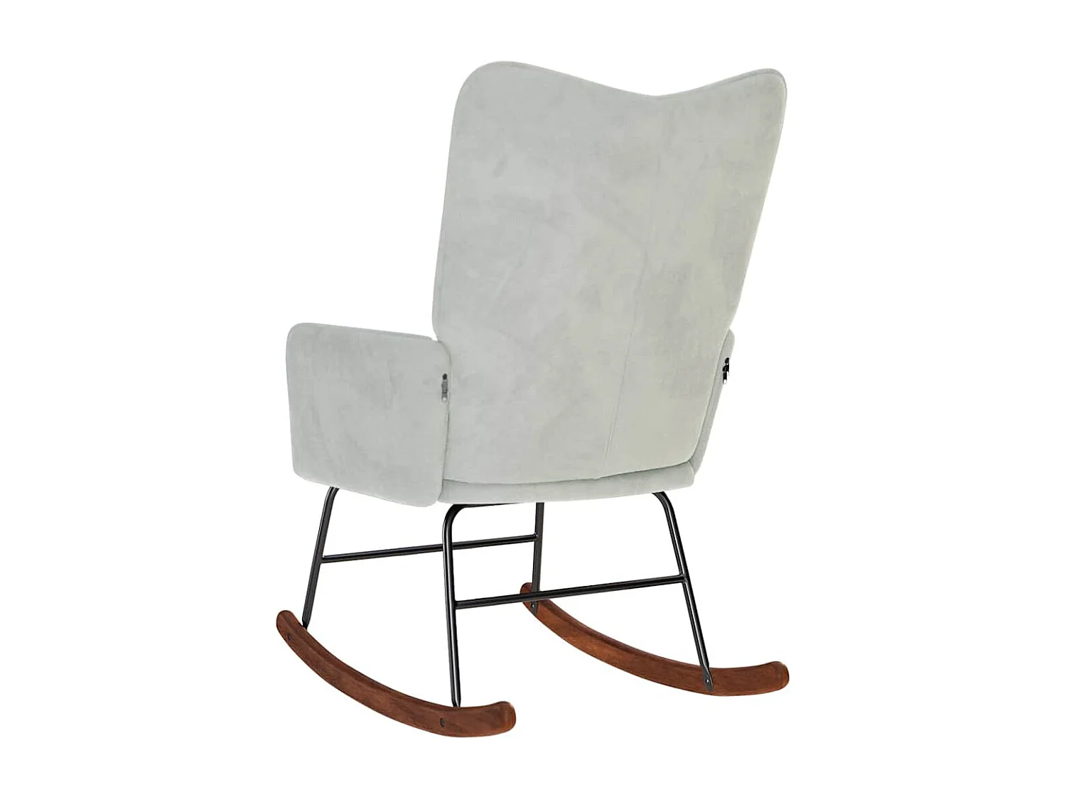 Mecedora Terciopelo Gris Claro