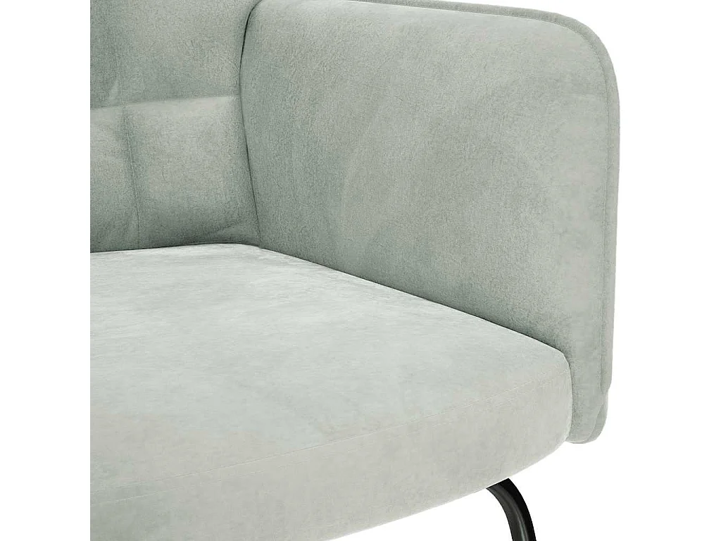 Mecedora Terciopelo Gris Claro