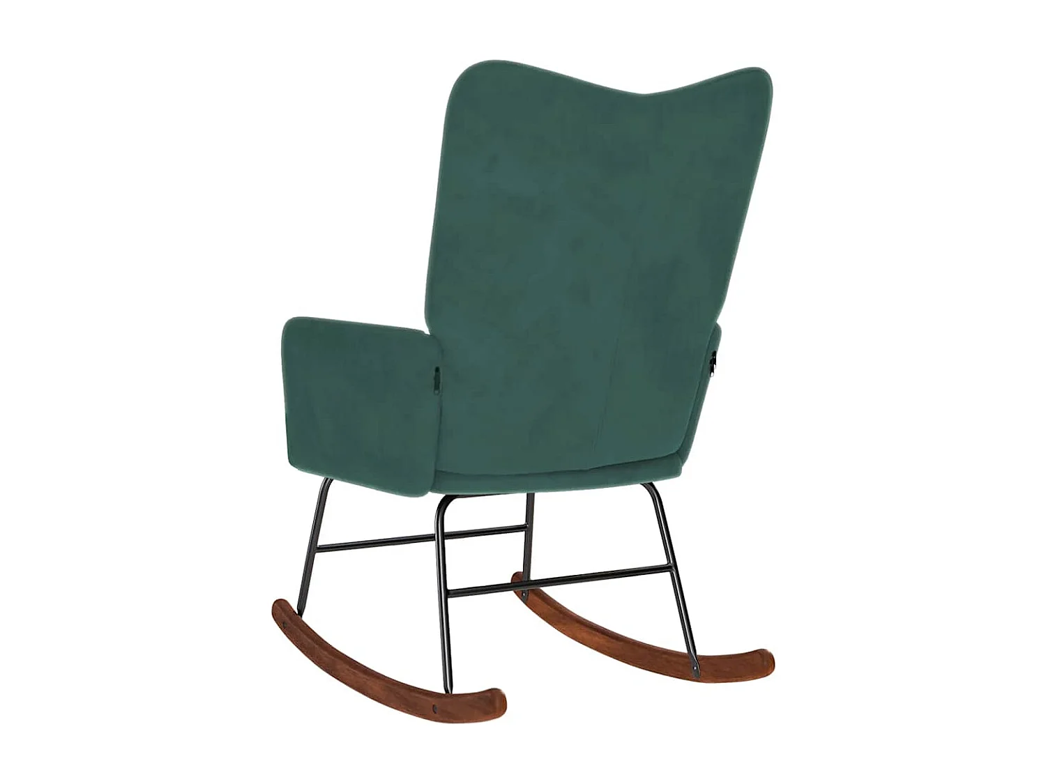 Chaise à bascule Vert foncé Velours