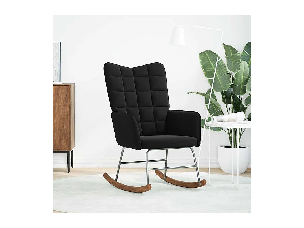 Chaise à bascule Noir Velours