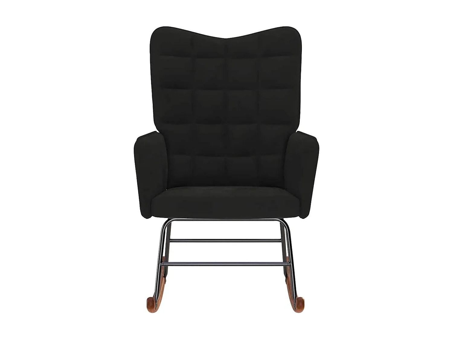 Mecedora de terciopelo negro