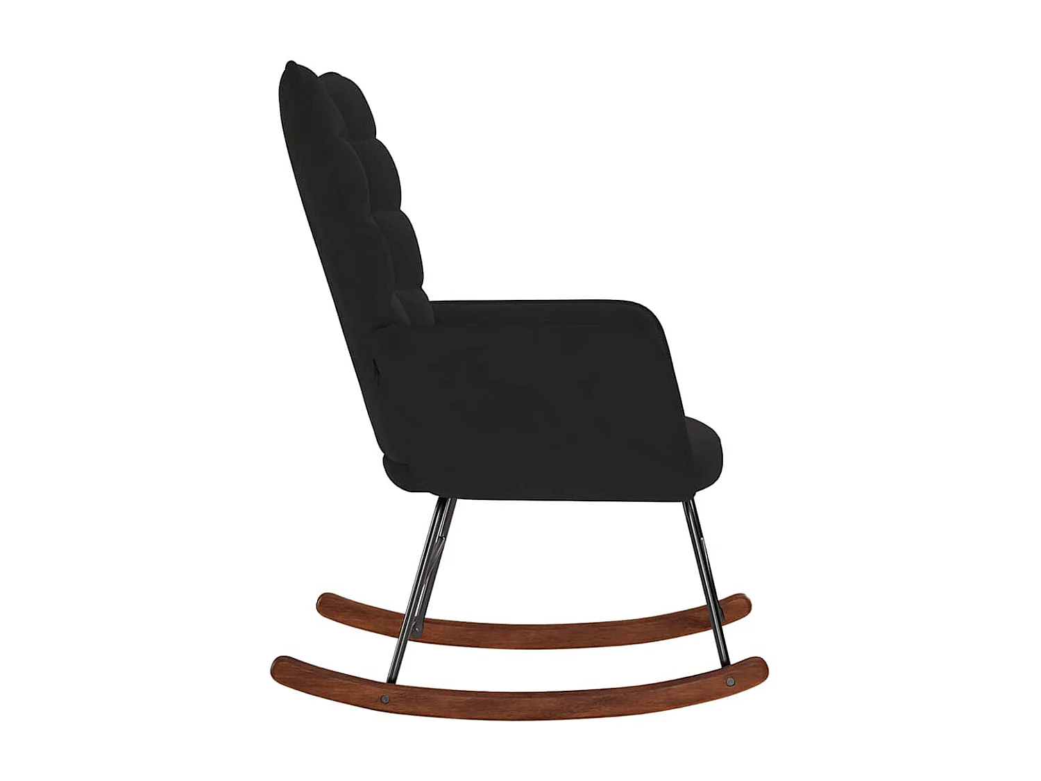 Mecedora de terciopelo negro