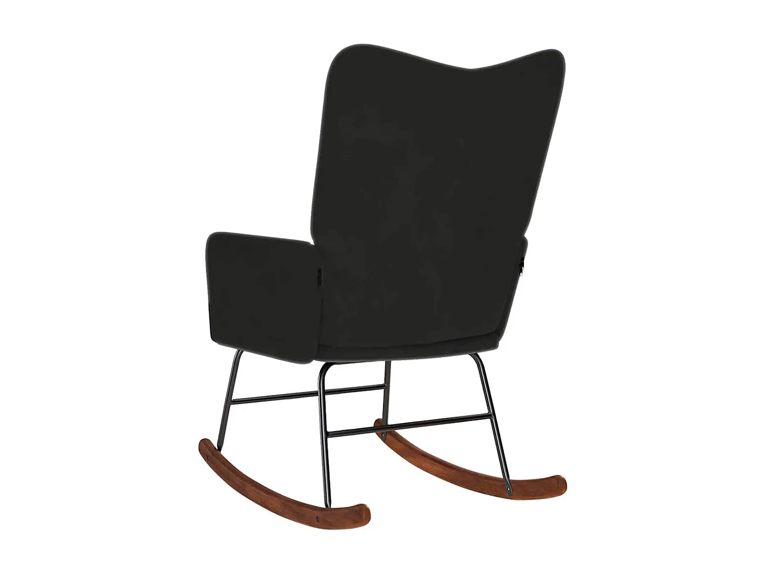 Mecedora de terciopelo negro