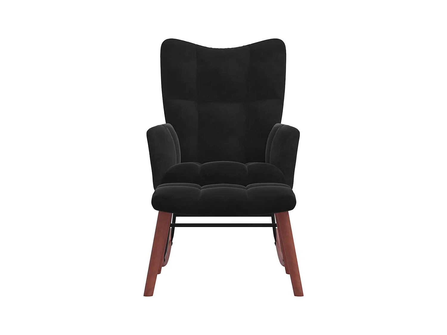 Schaukelstuhl mit Fußstütze Black Velvet