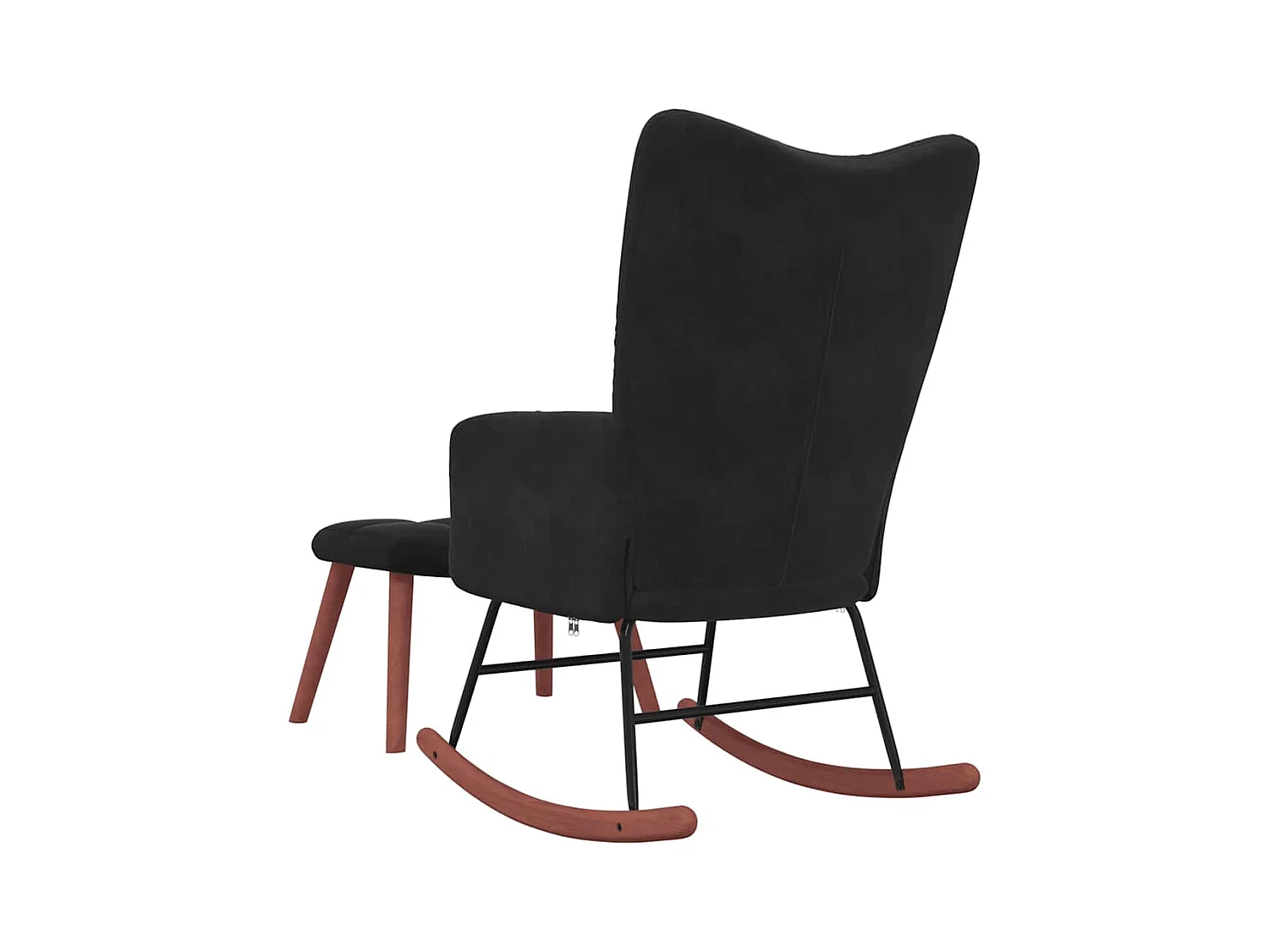 Schaukelstuhl mit Fußstütze Black Velvet