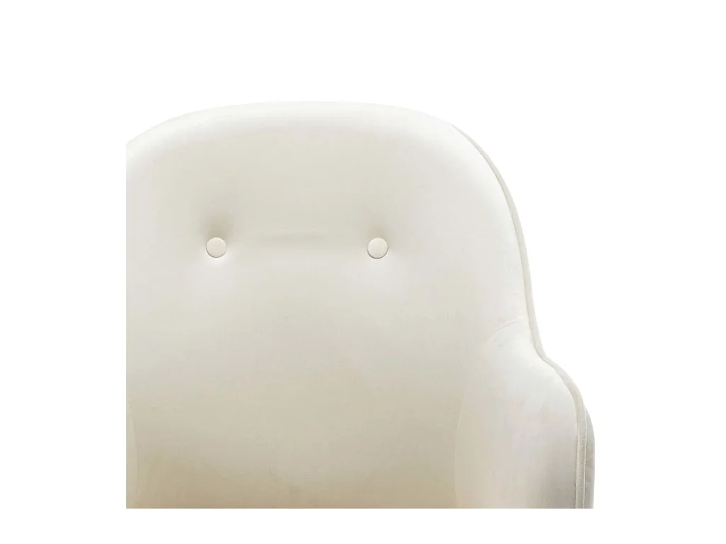 Sedia a dondolo in velluto bianco crema