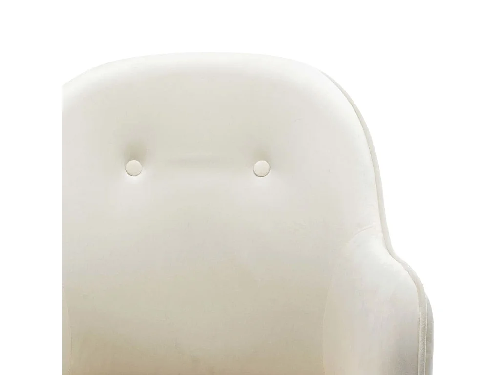 Sedia a dondolo in velluto bianco crema