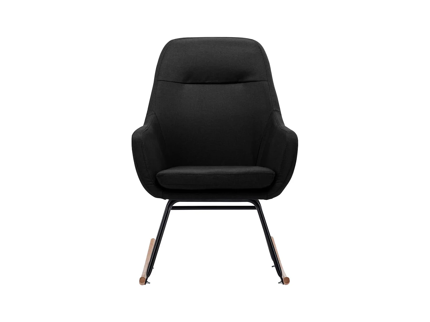 Schaukelstuhl aus schwarzem Stoff