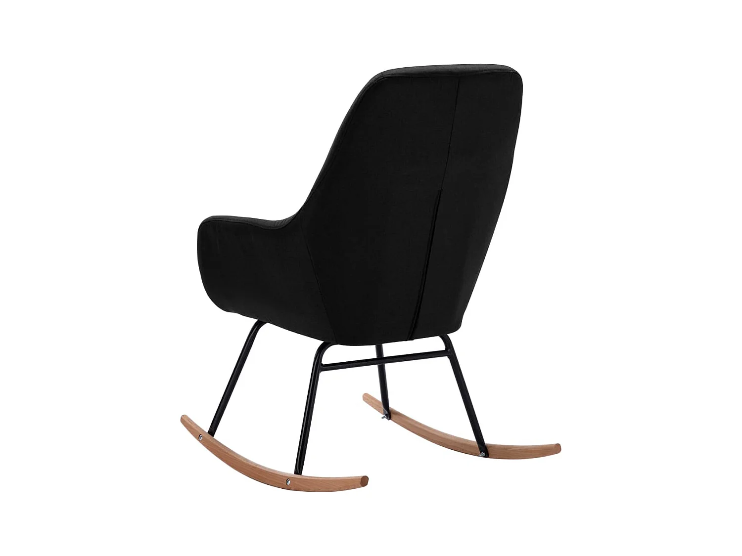 Schaukelstuhl aus schwarzem Stoff