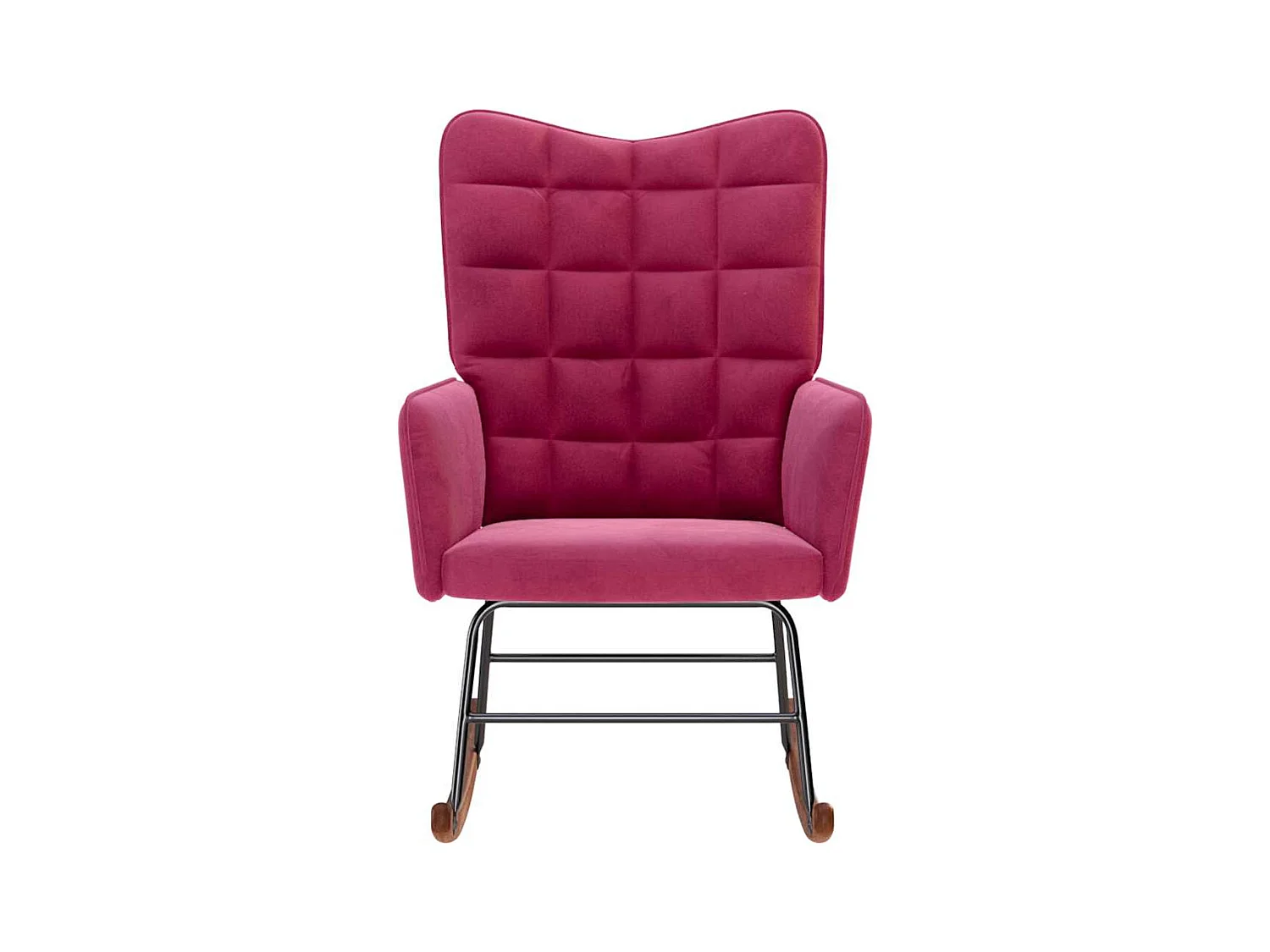 Mecedora de terciopelo rojo burdeos