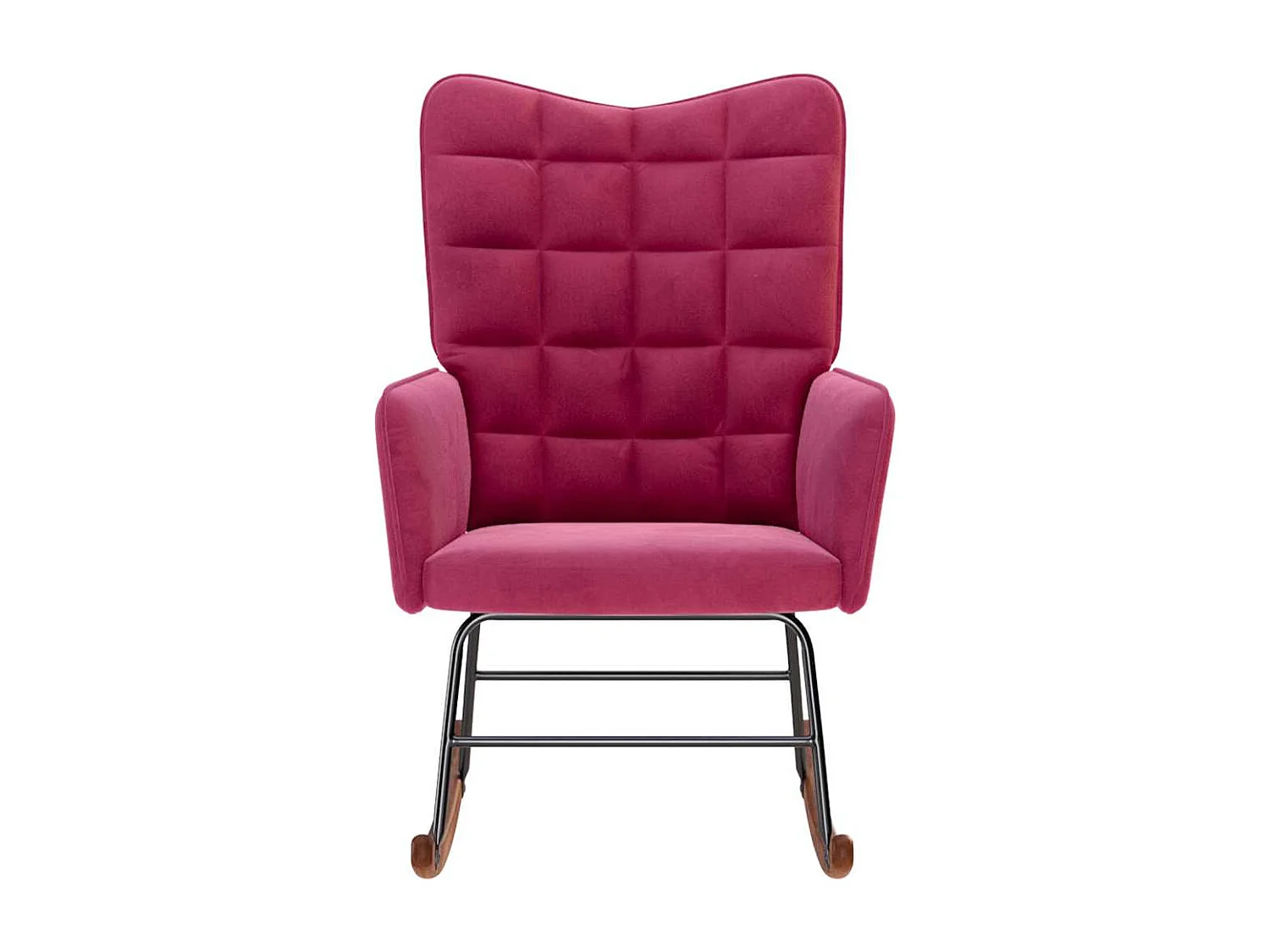 Chaise à bascule Rouge bordeaux Velours