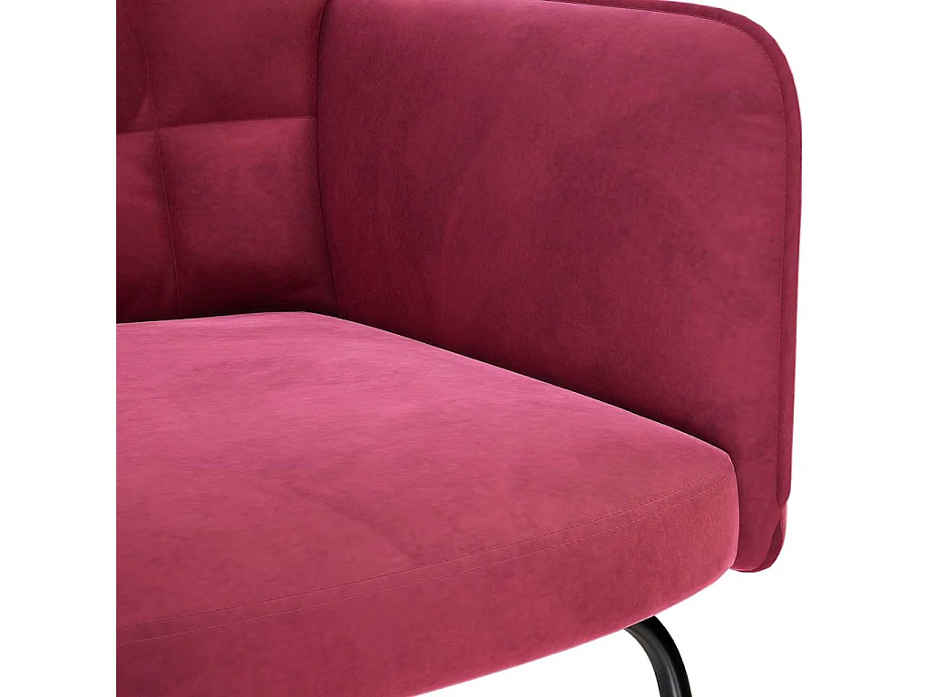 Chaise à bascule Rouge bordeaux Velours