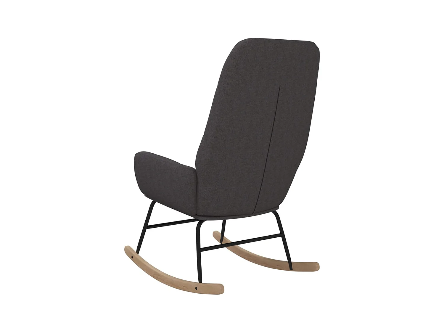 Mecedora de tela gris oscuro