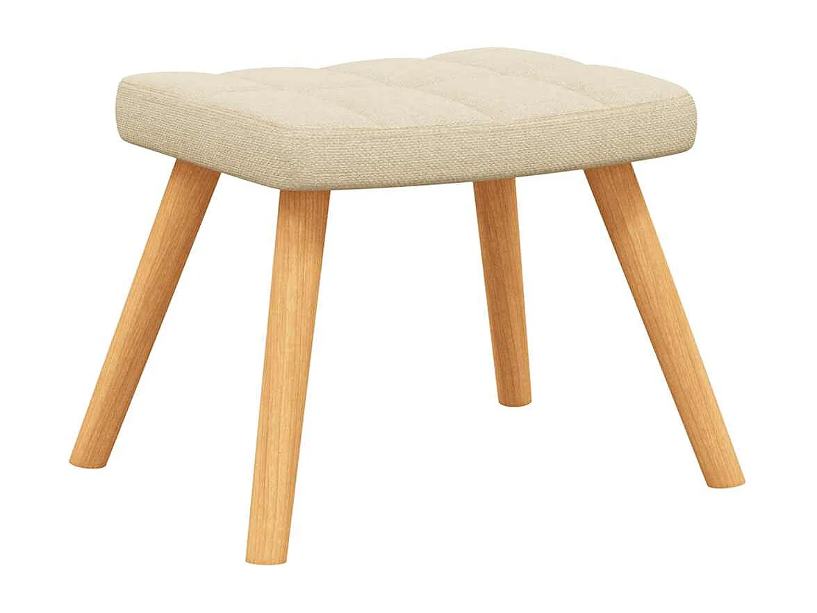 Sedia a dondolo con sgabello Tessuto Crema