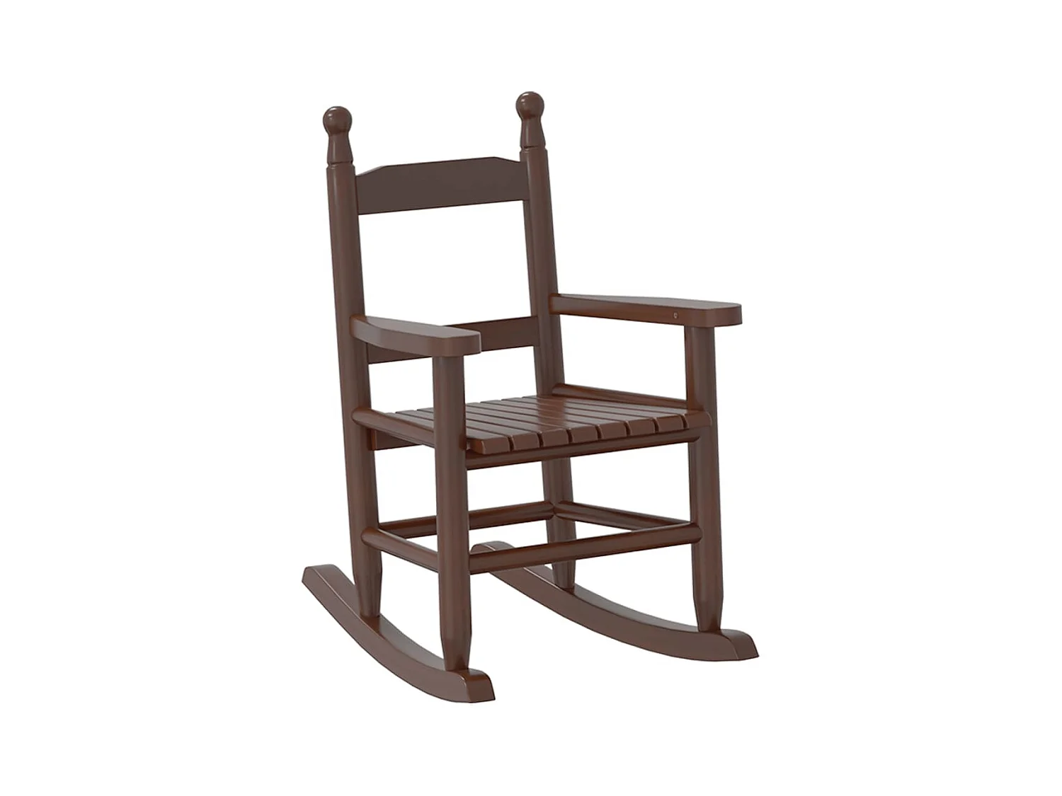 Mecedora infantil de madera maciza de álamo marrón