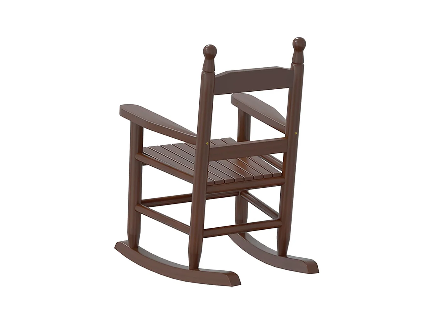 Mecedora infantil de madera maciza de álamo marrón