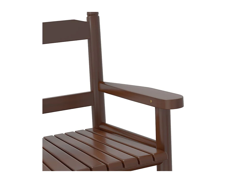 Mecedora infantil de madera maciza de álamo marrón