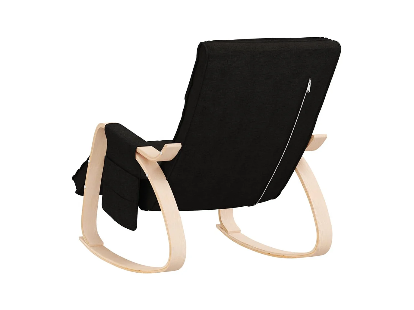 Schaukelstuhl aus schwarzem Stoff