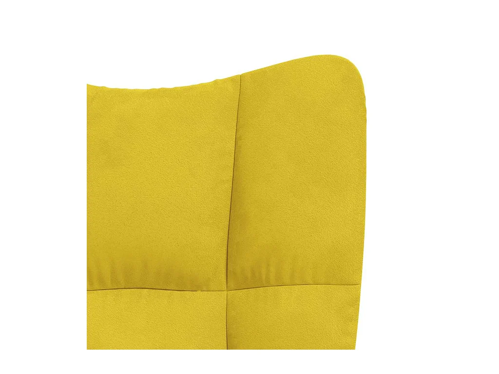 Sedia a dondolo in velluto giallo senape