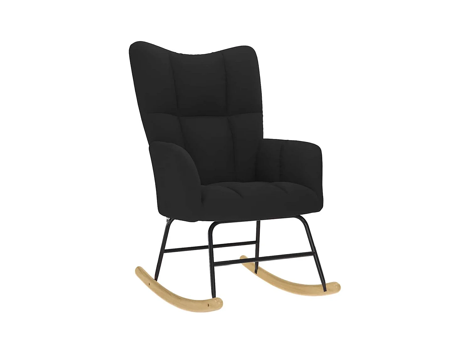 Sedia a dondolo in tessuto nero