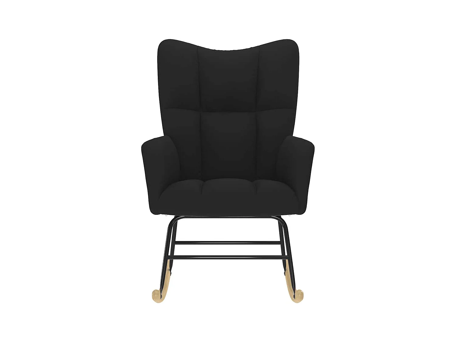 Chaise à bascule Noir Tissu