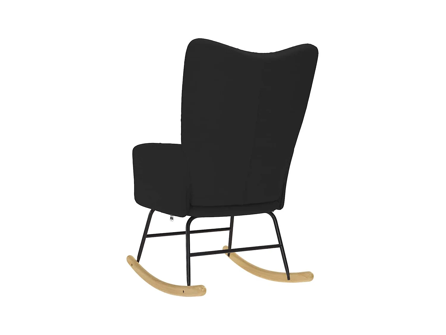 Chaise à bascule Noir Tissu