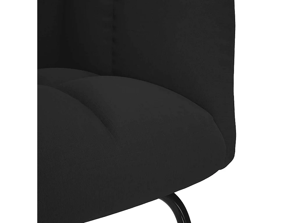 Chaise à bascule Noir Tissu