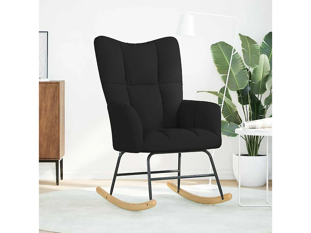 Mecedora de tela negra