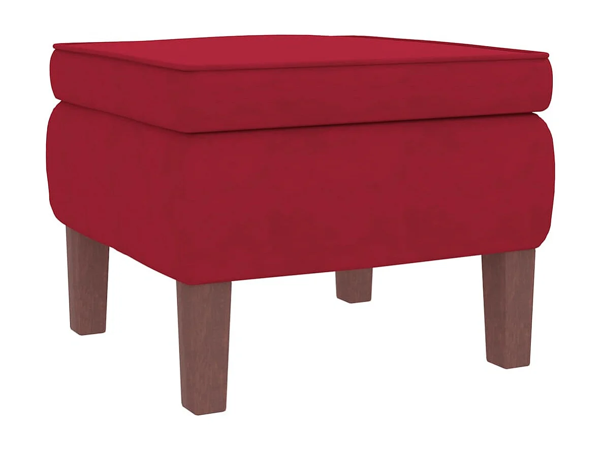 Sedia a dondolo con gambe in legno e sgabello Bordeaux
