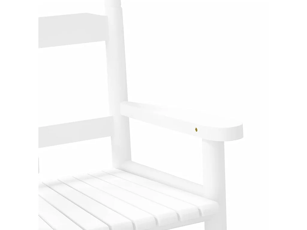 Chaises à bascule enfants lot de 2 blanc bois peuplier massif