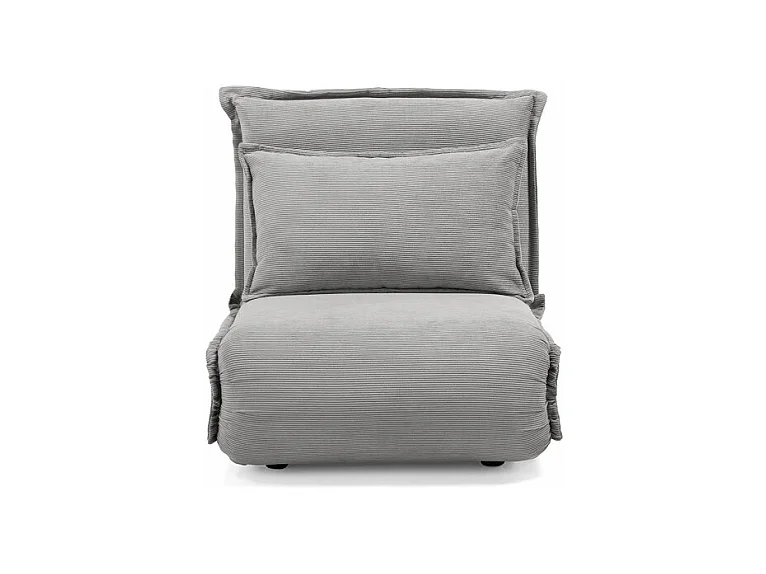 Chauffeuse convertible 3-en-1 en velours côtelé gris – GRACIE