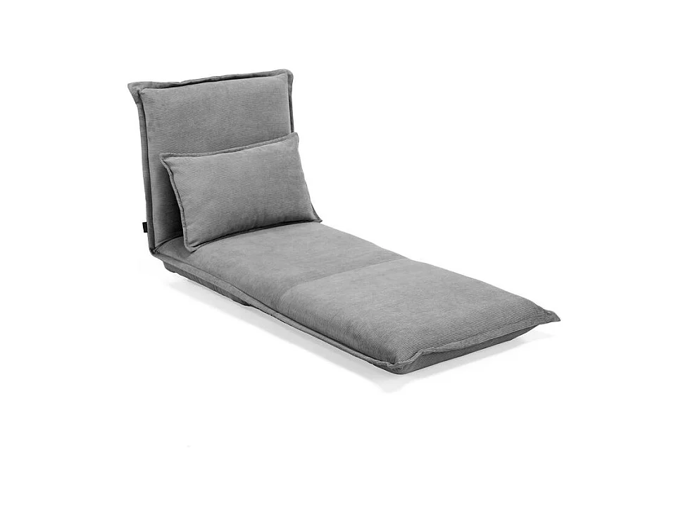 Chauffeuse convertible 3-en-1 en velours côtelé gris – GRACIE