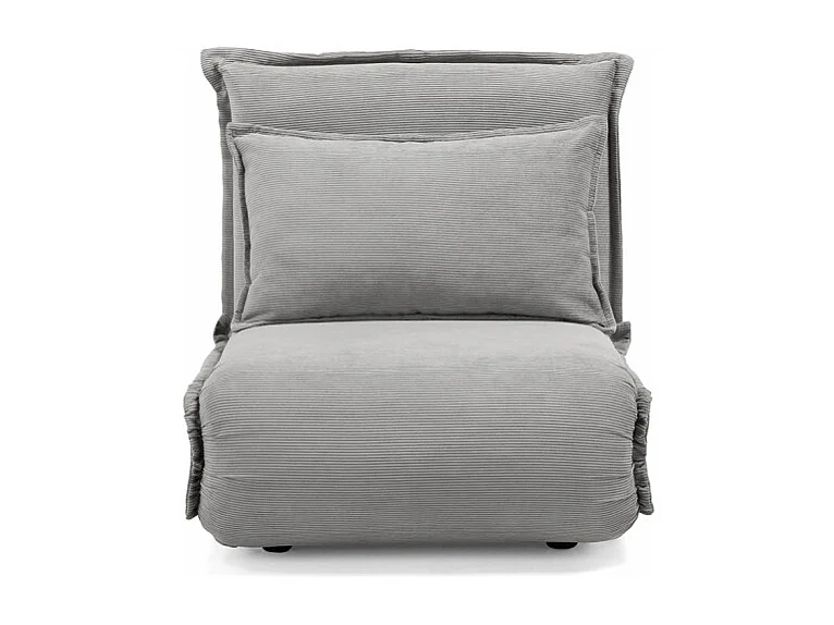 Chauffeuse convertible 3-en-1 en velours côtelé gris – GRACIE