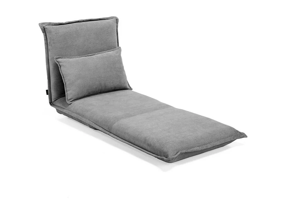 Chauffeuse convertible 3-en-1 en velours côtelé gris – GRACIE