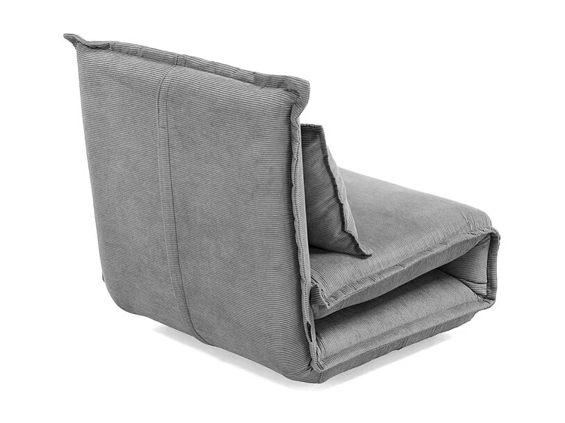Chauffeuse convertible 3-en-1 en velours côtelé gris – GRACIE