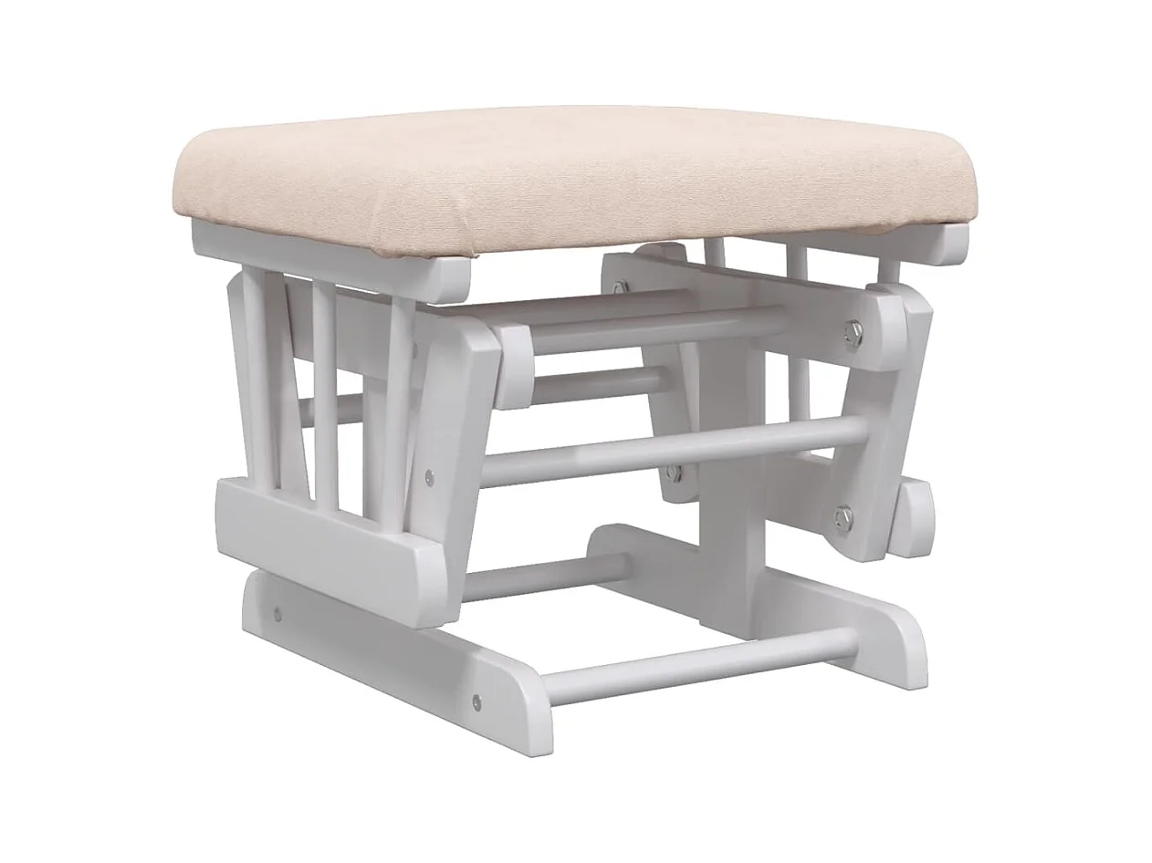 Chaise berçante avec repose-pied Rose clair Tissu