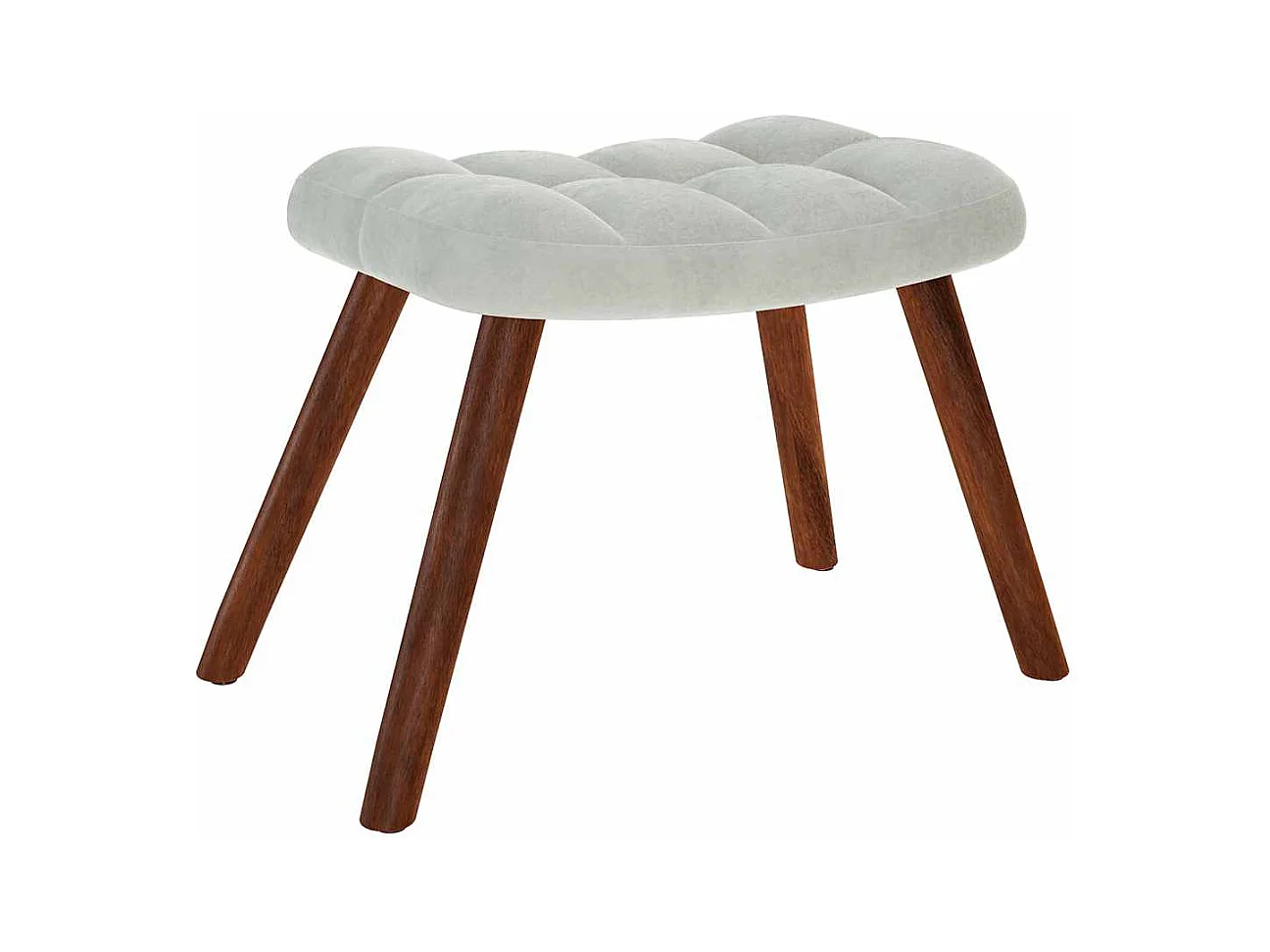 Chaise à bascule avec repose-pied gris clair velours