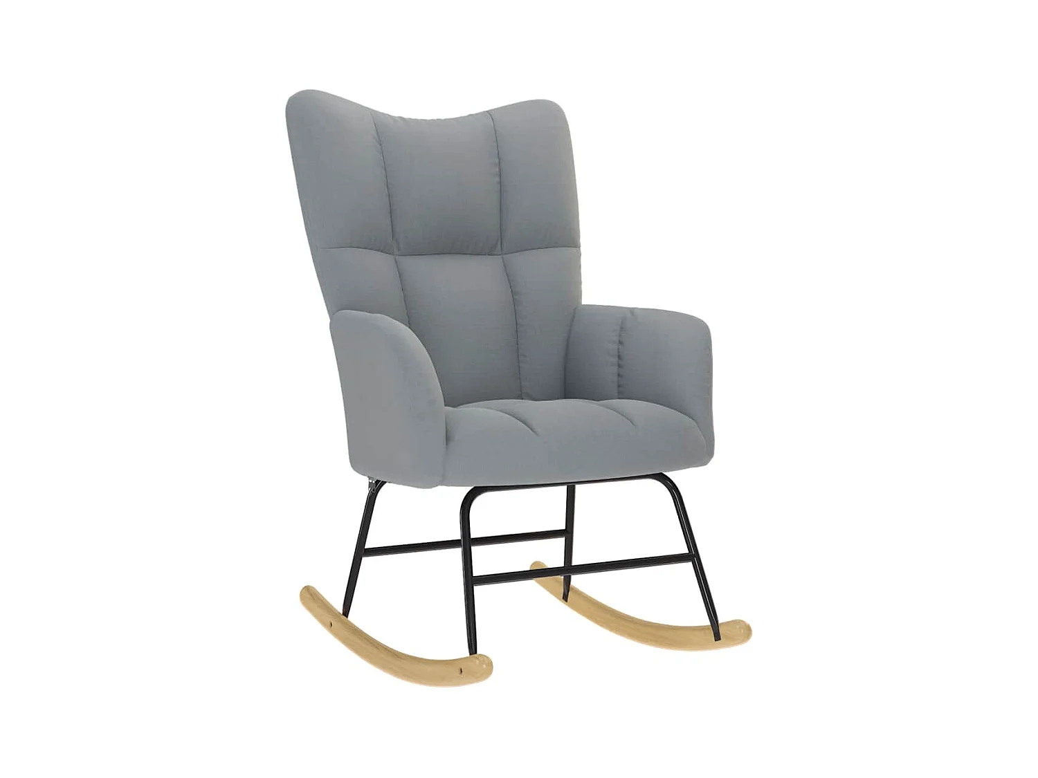 Chaise à bascule Gris clair Tissu