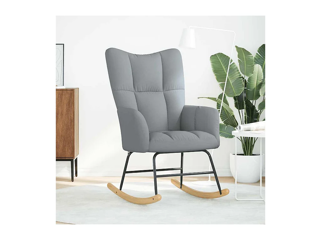 Chaise à bascule Gris clair Tissu